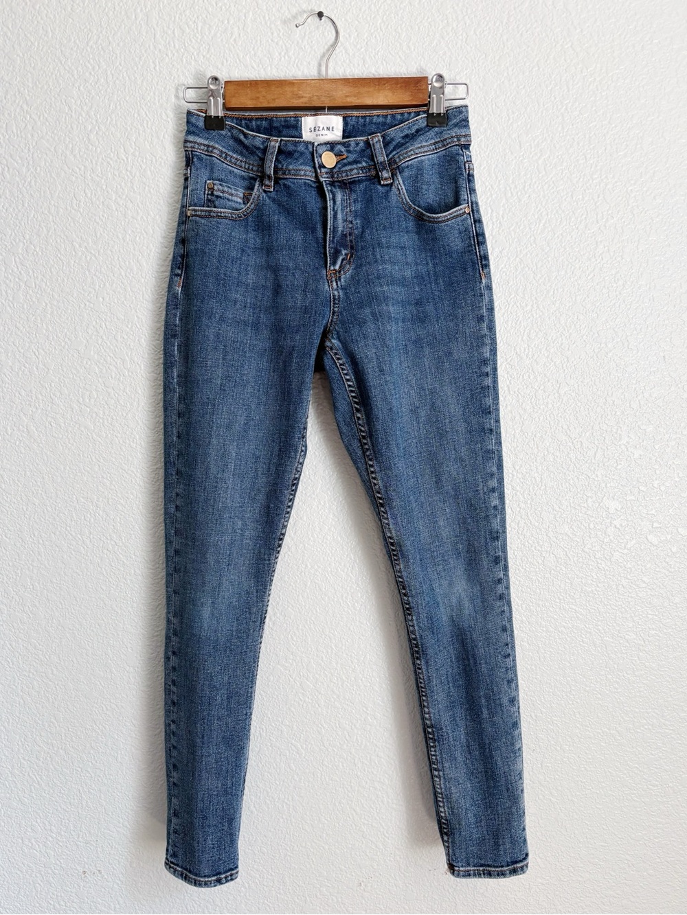 Sezane High Rise Skinny Ankle Jeans
